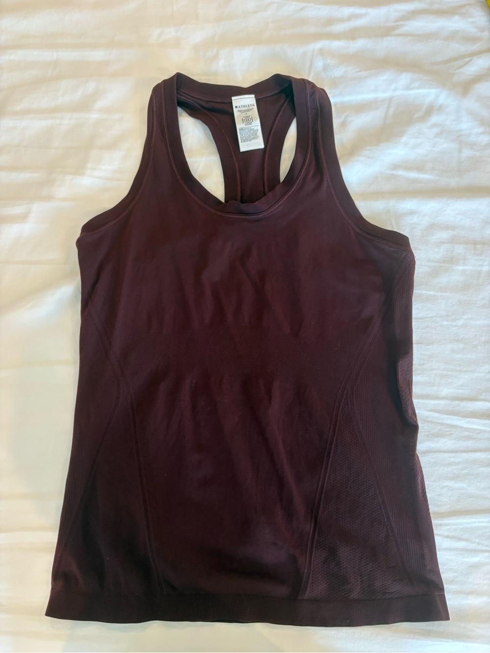 Athleta Burgundy Momentum Seamless Tank